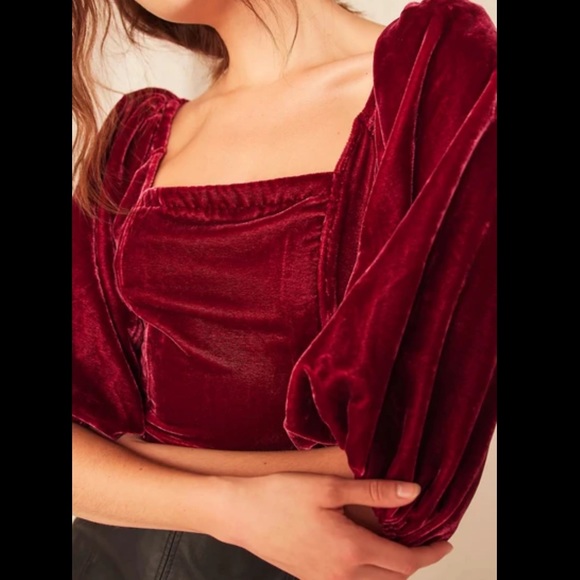 Free People Velvet Open Back Top - Picture 3 of 9